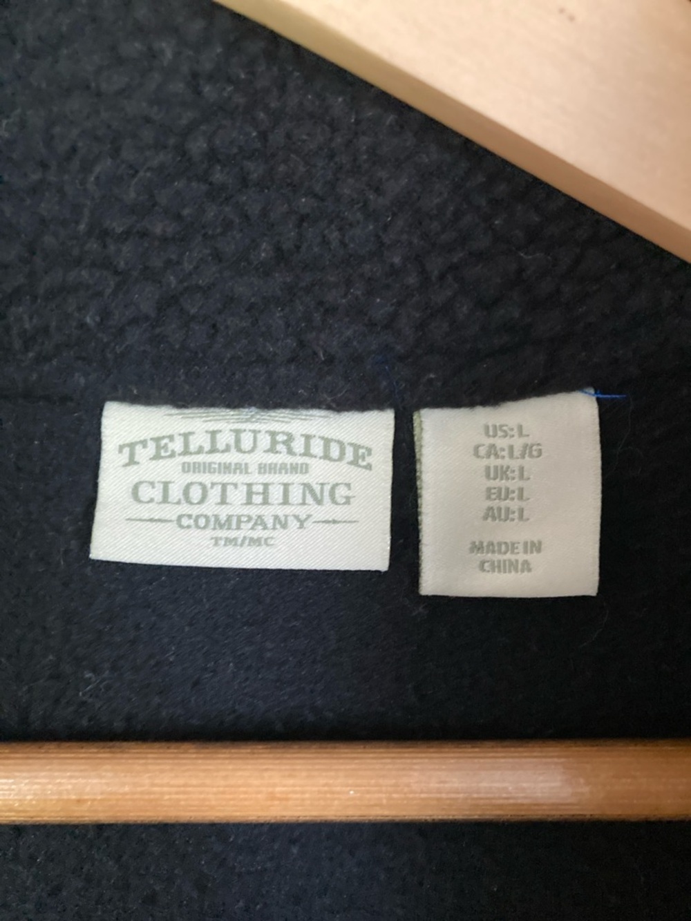 Black Fleece Jacket with Blue Trim - Picture 2 of 3